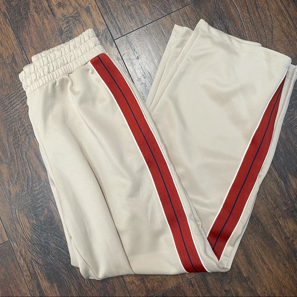 NEW Free People Sophie Track Pants in Rust Stripe OB 1213403 - Picture 4 of 7